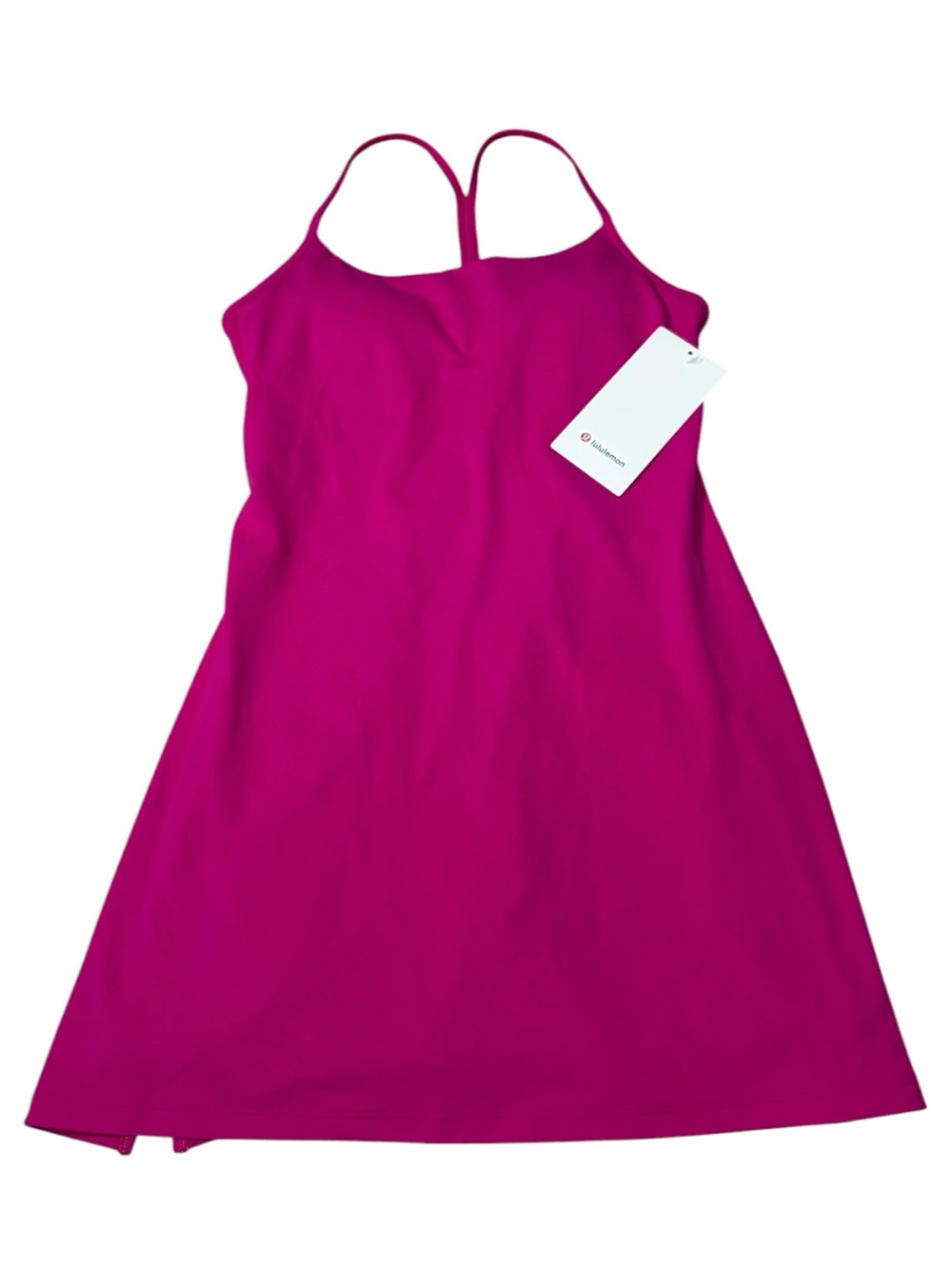 NWT Lululemon Flow Y Dress *Light Support (Pink Flare) Size M